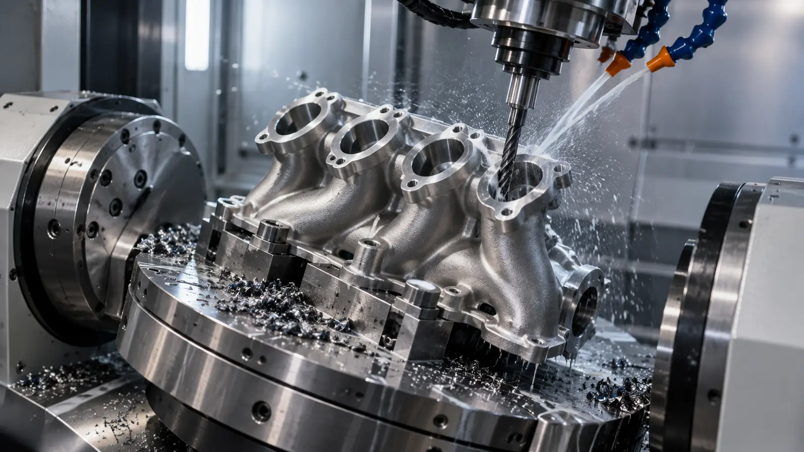 Complex automotive five axis geometry