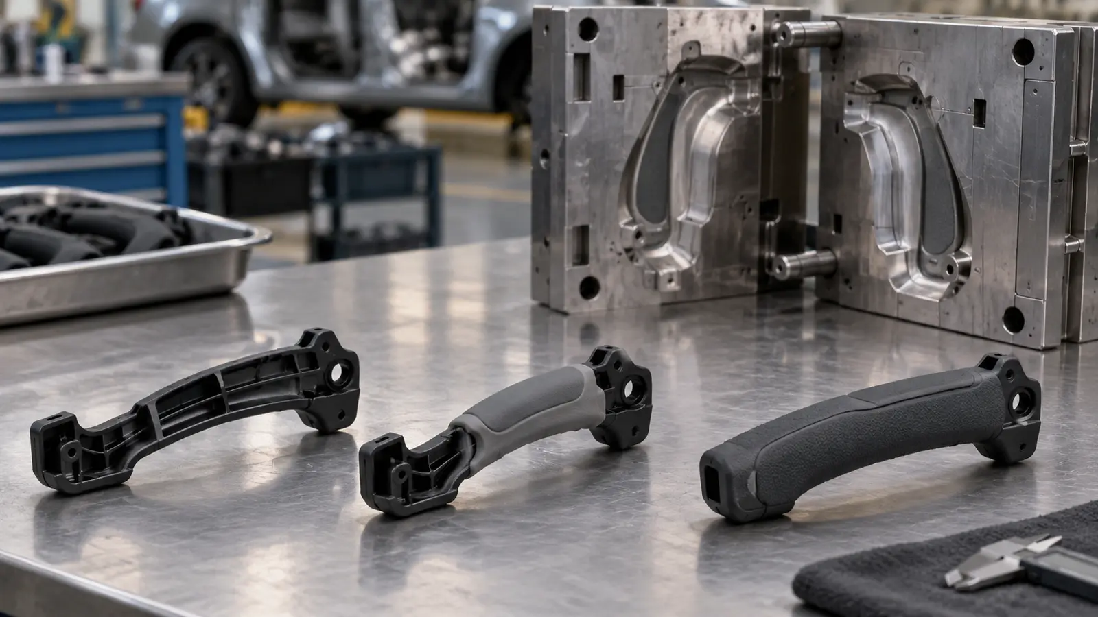 Overmolding sequence stages
