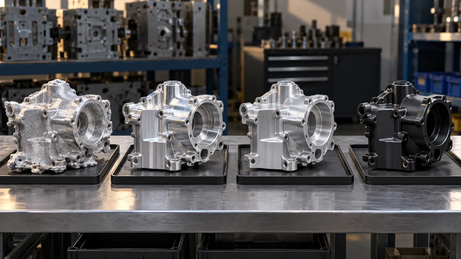 Post casting machining finishing