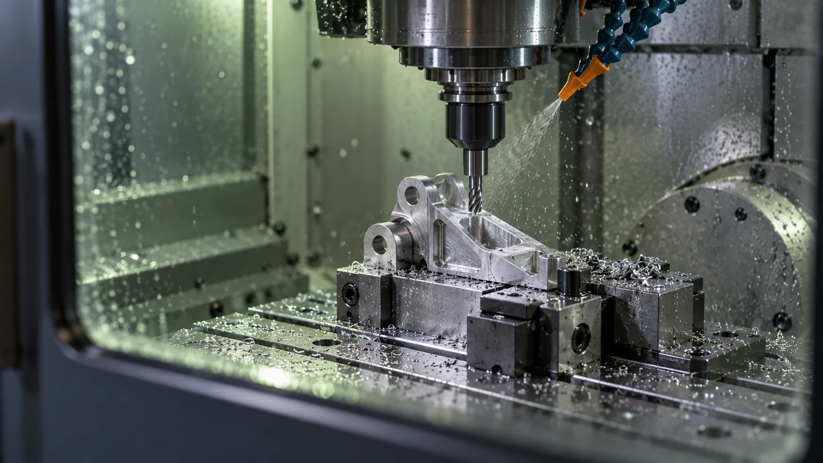 Bracket machining setup