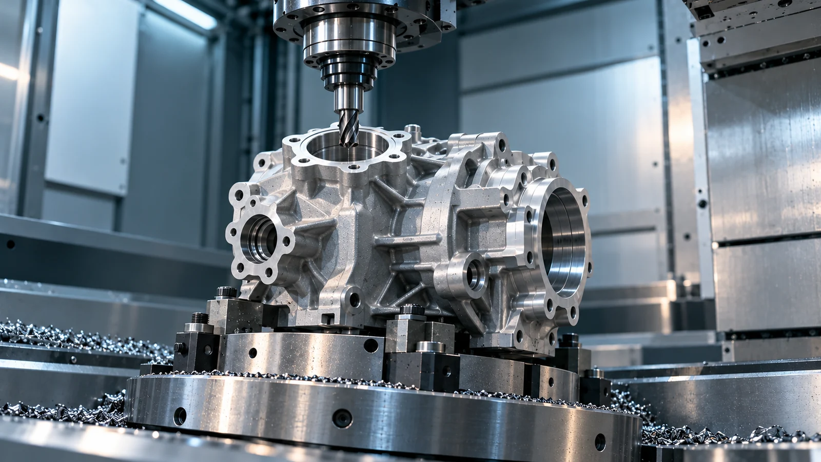 Gearbox CNC setup