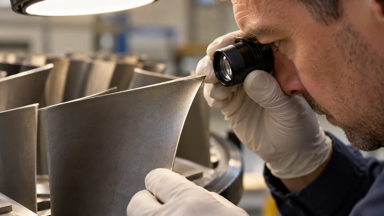 Guide vane edge inspection