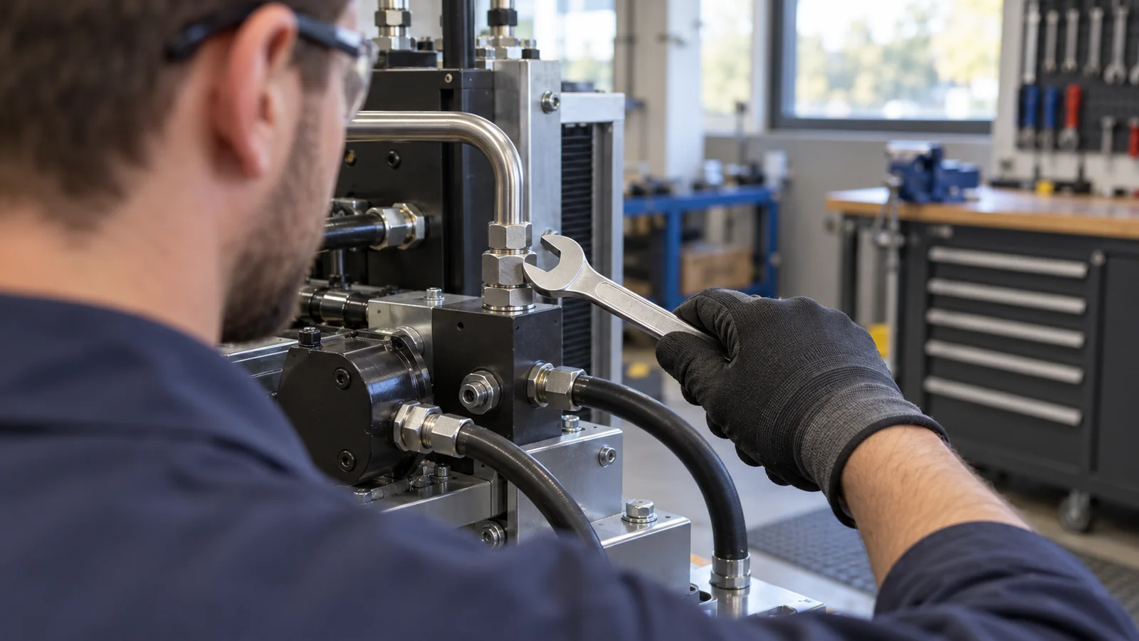 Fitting wrench access check